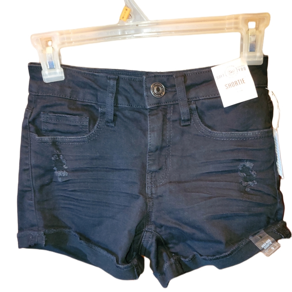 Black Juniors SO High-Rise Shortie Shorts Denim from Kohls NWT